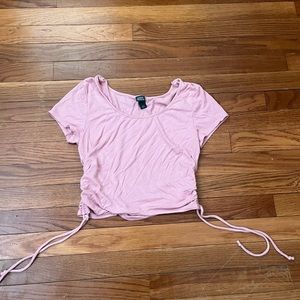 cropped pink tie on the sides too, size medium